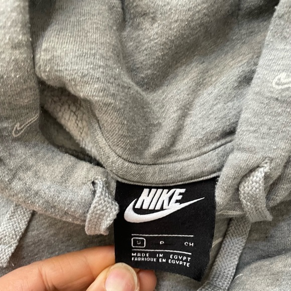 Nike Hooded Sweatshirt, Adult Small, gray - Picture 5 of 5